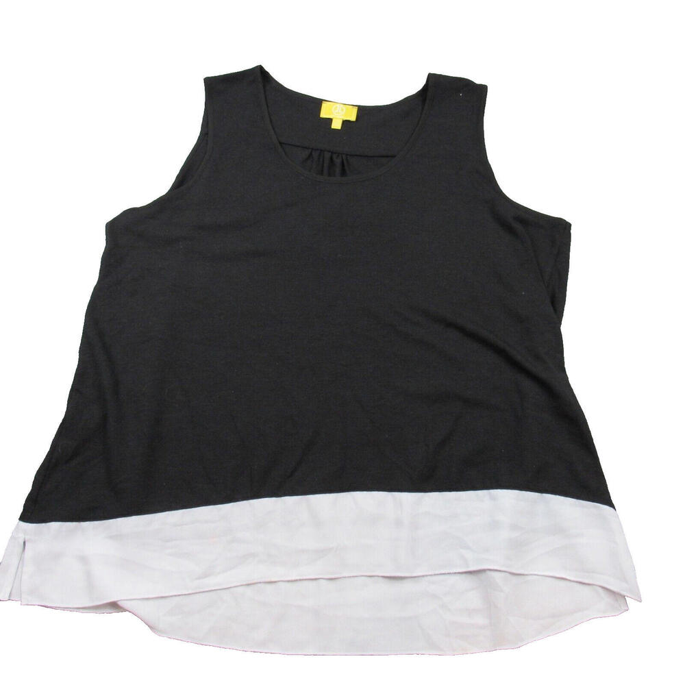 Liz Lange Pix Black White Layered‎ Tank Top Women's Size PXL